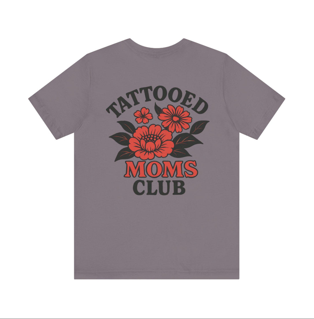 Cool Moms Have Tattoos Shirt, Floral Graphic Tee, Gift for Mom  Apparel
